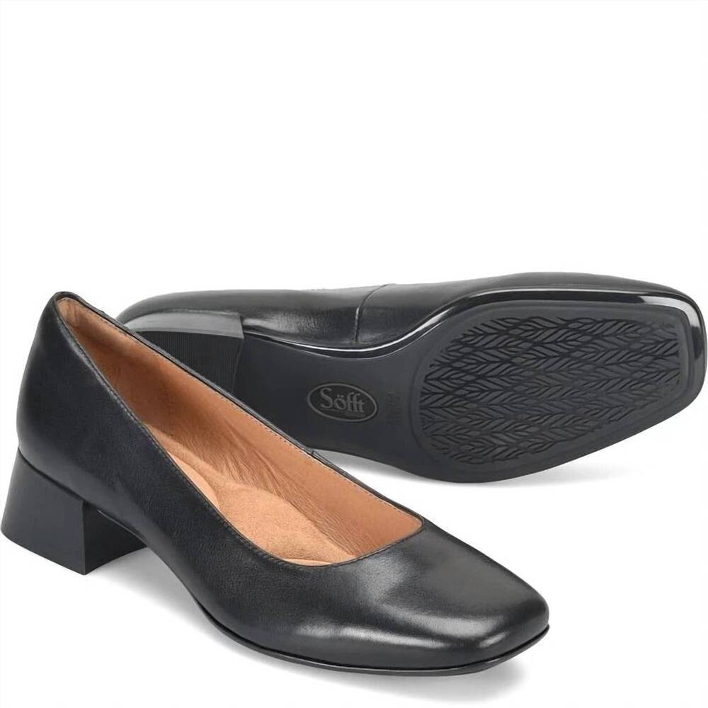NEW SOFFT women's lillian block heel pumps in black